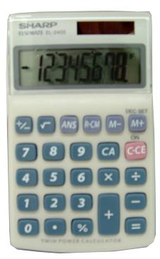 Sharp Calculator 8 Digit handheld solar EL240SA